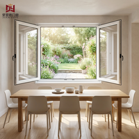 Ventana Abatible de PVC con Rejilla Decorativa Estilo Francés, Aislamiento Acústico Anticorrosión de Plástico y Acero para Viviendas y Edificios Residenciales