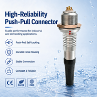UHUB FGG.1K – Connecteur de communication aérospatiale métallique de précision scellé 10 broches, compatible avec la série K 1K