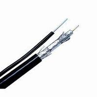 Cable Coaxial RG6 Negro de 75 Ohmios, Conductor de Cobre, Revestimiento de PVC, IP65, -25C~70C, Corriente Nominal de 16/25A, para Computadora y Electrodomésticos