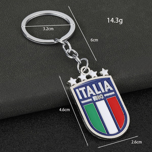 Porte-clés de football en métal durable avec breloque double rangée en acrylique et pendentif en alliage de zinc, produit officiel de collection pour fans, cadeau, Barcelone - Product Image 3