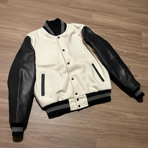 Veste universitaire vintage personnalisable 100% laine réversible XS Broderie 3D Bouton en denim Hiver Service OEM disponible - Product Image 1