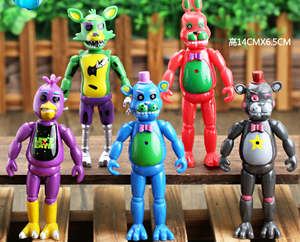 HY Nouveauté Ensemble de 6 figurines de 6e génération <span class=keywords><strong>Five</strong></span> <span class=keywords><strong>Nights</strong></span> <span class=keywords><strong>at</strong></span> Freddy FNAF Jouets Cadeaux Poupées de collection Décoration de fête - Product Image 5