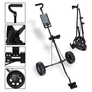 Chariot de golf léger à 2 roues avec support pour téléphone, cadre en fer, prix de gros - Product Image 3