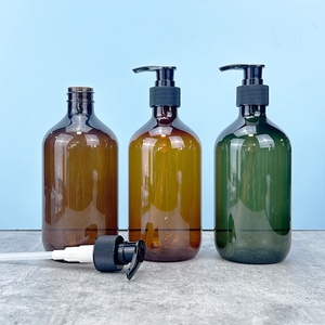 Distributeur de shampoing et de lotion pour les mains Boston Round avec logo personnalisé, 250 ml, 500 ml, 300 ml, flacon pompe en verre avec impression sur la surface - Product Image 3