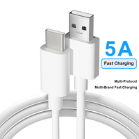 Cable USB Tipo-C de Carga Rápida 5A 6A 100W 120W de Fábrica, 1M/2M, Revestimiento de Nailon, Personalizable para Impresoras y Teléfonos Móviles