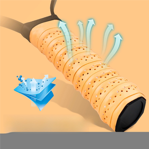Bande de revêtement de raquette en mousse EVA perforée, respirante, antidérapante et absorbant la transpiration pour le <span class=keywords><strong>tennis</strong></span>, le badminton, le pickleball et le <span class=keywords><strong>tennis</strong></span> de table - Product Image 6