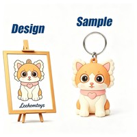 Porte-clés figurine mini Otter Directeur Mignon, pendentif figurine de dessin animé 3D en PVC, Otter de mer bleu Kawaii, Clap de cinéma, Unisexe, Personnalisé OEM