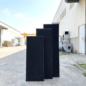 Energy Saving 1800x600x150mm Black <b>Cooling</b> <b>Pad</b> Corrugated Kraft Paper Evaporative Curtain Fast Lead Time - Product Image 1