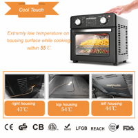 Four à air chaud multifonctionnel 12L 1400W pour la cuisine et l'appartement