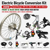Kit de Conversión de Bicicleta Eléctrica de 350W, Motor de Buje Delantero/Trasero, Kit de Rueda para Bicicleta Eléctrica de 36V/48V, Acelerador LCD, Luz LED, Venta al por Mayor OEM/ODM