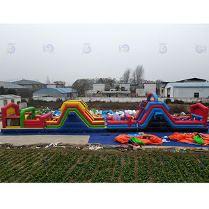 Venta de juegos inflables, carrera de obstáculos gigante, carrera de obstáculos inflable al aire libre para adultos y niños - Product Image 2