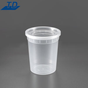 16oz microwavable PP nhựa rõ ràng súp cup với nắp rõ ràng Deli container - Product Image 2