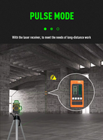 Niveau laser professionnel 3D 360° à lumière verte, 12 lignes, alimenté par batterie au lithium, multifonction, auto-nivelant, pour usage industriel et bricolage, 3mm/10m