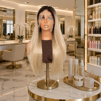 Perruque complète Senmu Beauty en fibre Futura brun clair, entièrement nouée à la main, pré-épilée, lisse et soyeuse, sans colle, avec une ligne de cheveux naturelle