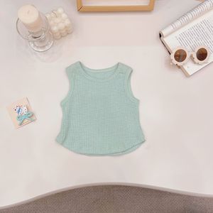 Ensemble de vêtements pour filles, léger et frais, avec <span class=keywords><strong>gilet</strong></span> côtelé sans manches et short imprimé étoiles, pour un usage quotidien en été - Product Image 3