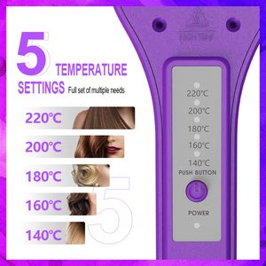 Fer à coiffer professionnel 4-en-1 avec plaques en titane de qualité salon, fer à friser et lisseur, écran LED, vente chaude, <span class=keywords><strong>pour</strong></span> usage domestique et hôtelier - Product Image 3