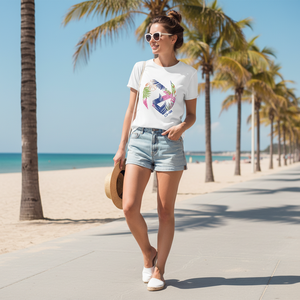 T-shirt Unisex con Logo quadrato accessorio moda donna - Product Image 3