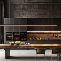 Armoire de cuisine en acier inoxydable rétro de style industriel haut de gamme commerciale antibactérienne écologique