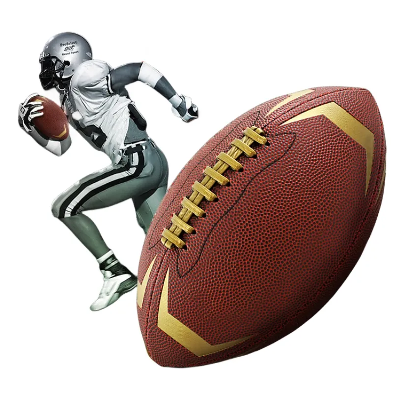 Пользовательские Высокое качество искусственная кожа персонализированные колледж Лиги Американский футбол открытый резиновые мячи для регби