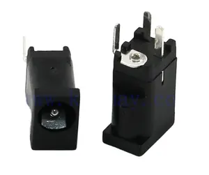 Three-leg vertical straight plug DC-002F DC002F small power jack/socket 3.5*1.0/1.3/1.65mm high temperature resistance