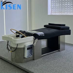 เตียงนวดสระผมพร้อมเก้าอี้สระผมสำหรับร้านทำผม ยี่ห้อ Kisen Customization Color Manufacturer Price สำหรับร้านเสริมสวยและสปา - Product Image 4