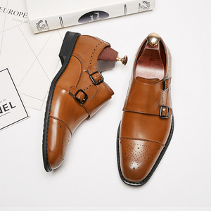 Chaussures habillées de luxe pour hommes, style britannique, à enfiler, en cuir véritable, grandes tailles, pour mariages d'automne - Dropshipping - Product Image 3