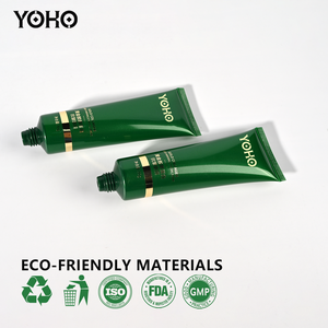 Tubo de mascarilla antiarrugas de colágeno dorado personalizado de 50 ml con tapa de flor / acabado perlado / envase de lujo para el cuidado de la piel OEM ODM - Product Image 2