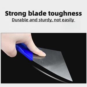 Spatule à mastic bleu-jaune avec poignée en plastique et lame en acier à haute teneur en carbone, ensemble d'outils de réparation de cloisons sèches 1'' 2'' 3'' 4'' 5'' 6'' pour commande en gros - Product Image 3