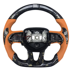 Volant de direction en cuir et fibre de carbone forgée avec LED, vente en gros d'usine, pour Dodge Challenger SRT - Product Image 1