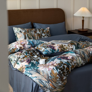 Luxe coton 4 pièces ensemble roseau algues peinture à l'huile monde <span class=keywords><strong>sous</strong></span>-marin roi drap de lit housse de couette housse de couette pour la maison et l'hôtel - Product Image 3