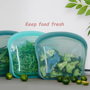 Custom Reusable Silicone <b>Bag</b> BPA Free Wholesale Silicone Storage Pouch 100% Food Grade Silicone Storage <b>Bag</b> for Packing Food - Product Image 5
