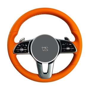 Volante de Cuero YZ para <span class=keywords><strong>Mercedes</strong></span> Benz GLE W202 W206 ML350 GLC300 X253 C190 Sprinter Vito SLK W639 R171 W124 W210 C217 EQS - Product Image 2