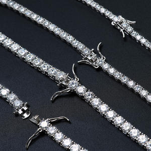 Collar de Tenis de Moissanita con Corte Brillante de Lujo Personalizado, Certificado por IGI, Plata de Ley 925, 2mm-6mm, Color DEF, Cadena VVS para Mujer - Product Image 6