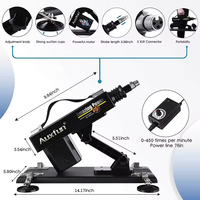 Machine de masturbation féminine à ajustement automatique, machine sexuelle rétractable automatique pour femmes avec godemichés