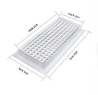 Grille de ventilation double déflection en aluminium pour climatisation, grille de retour d'air murale, grille de ventilation à lame réglable pour plafond