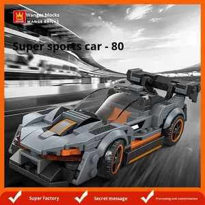 Racing Bricks Classic Super Sports Car Building <b>Blocks</b> Kit for Adults & Kids Boys & Girls <b>Plastic</b> - Product Image 2