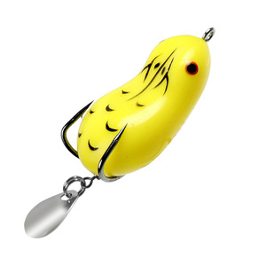 Esca da Pesca a Forma di Rana con Paillettes Nere Modificate, 4.5cm 7g, 5cm 12g, 6 Colori, Esca Bionica per Pesca - Product Image 6