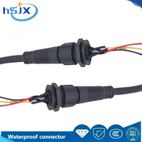 Connecteurs de câblage d'extension mâle-femelle HSJX 6PIN M16 10A en cuivre et nylon, étanches IP67, 250V