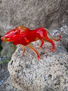 Figura de Pantera de Cristal Rojo de Murano, Escultura de Animal de Cristal Soplado a Mano, Decoración Moderna para Escritorio, Accesorio para Mesa - Product Image 4