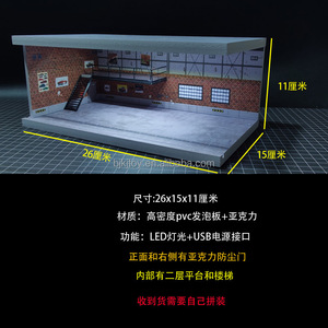 <span class=keywords><strong>ตู้</strong></span>เก็บโมเดล<span class=keywords><strong>รถ</strong></span>ยนต์ขนาด 1/64 แบบสองชั้นพร้อมบันได ฉากจอด<span class=keywords><strong>รถ</strong></span>ขนาดเล็ก กล่องเก็บโมเดล<span class=keywords><strong>รถ</strong></span>ไดแคส - Product Image 2