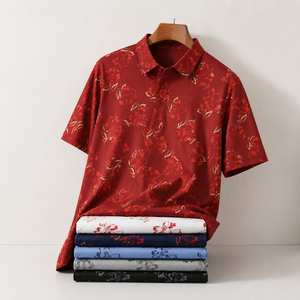 Camisa Floral Personalizada para Hombre con Tela de Punto Antipilling, Logotipo Bordado, Ropa de Golf de Secado Rápido - Product Image 1