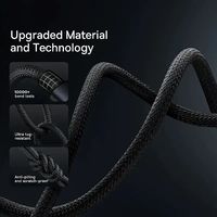 Harga Grosir Kabel Data USB Tipe C Pengisian Cepat 3A 5V Tembaga Berlapis Nilon Kepang 12 Bulan Garansi untuk Android iPhone Hitam Komputer