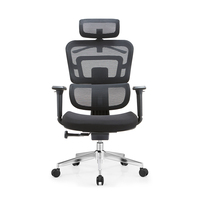 Chaise de bureau ergonomique pivotante à dossier haut en tissu confortable pour cadres chinois, avec soutien lombaire réglable pour le bureau à domicile