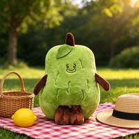Peluche personnalisée Poire Verte Mignonne Douce en Forme de Fruit, Jouet en Peluche Personnalisable, Vente en Gros OEM ODM, Fabricant de Cadeaux Promotionnels avec Logo Personnalisé