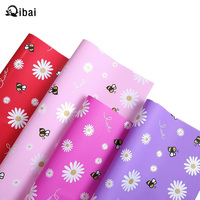 Qibai kertas pembungkus bunga aster kecil desainer tahan air kertas pembungkus bunga kualitas tinggi untuk buket