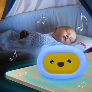 Trẻ Em Bé Ngủ Đêm Tiếng Ồn Trắng Đồ Chơi <span class=keywords><strong>X</strong></span>ách Tay <span class=keywords><strong>Silicone</strong></span> Gấu Âm Thanh Máy Tiếng Ồn Trắng Máy Với Nursery Ánh Sáng Ban Đêm - Product Image 1