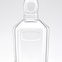 Bouteille à vin haute en verre - Vase à spiritueux transparent à facettes multiples unique pour whisky et vodka, pour la décoration de bar à domicile