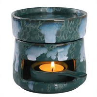 Brûleur de cire fondue et d'huiles essentielles, diffuseur d'arômes, porte-bougie chauffe-plat pour aromathérapie, décoration maison et chambre, effet de transformation au four
