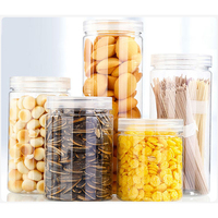 400ml 500ml clair PET plastique peut en aluminium bouchon à vis décalcomanie Surface Snack emballage alimentaire pour thé Cookie bonbons salade chocolat