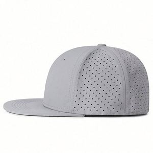 Gorra de Béisbol de Sarga de Algodón de 6 Paneles Sin Estructura, Gorra Snapback Lisa Ajustada con Orificio - Product Image 3